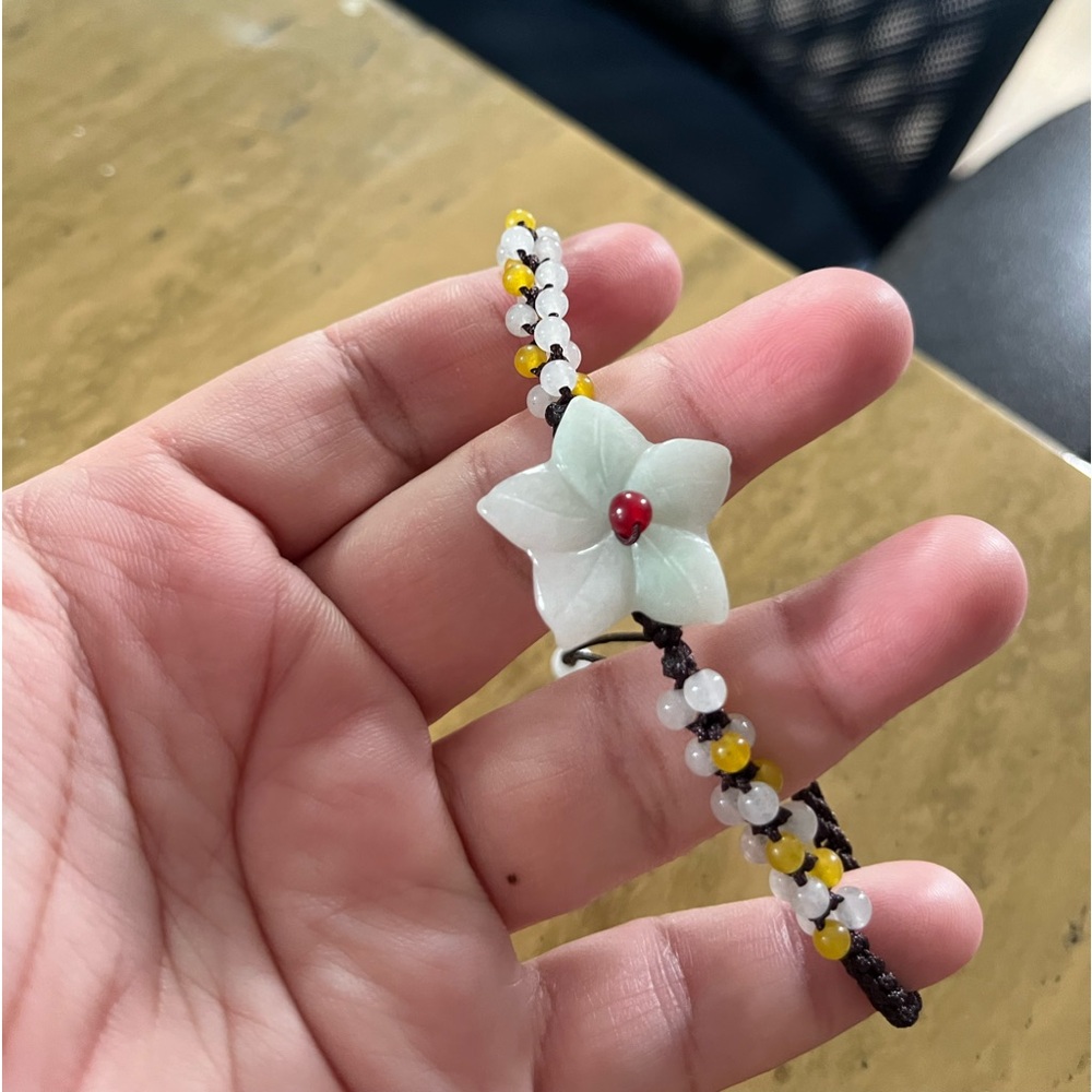 Adjustable Jade Macrame Bracelets - image 1